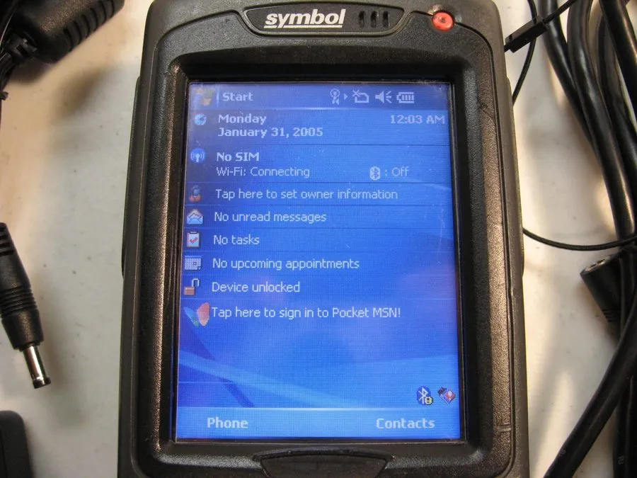 Сканер штрих-кода SYMBOL MOTOROLA MC7094-PUCDJQHA7WR BARCODE SCANNER GSM CELLULA — фото лота 2