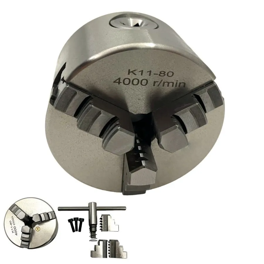 Режущий инструмент K11-80 Self-centering Three Jaw Chuck Lathe Mechanical Chuck 