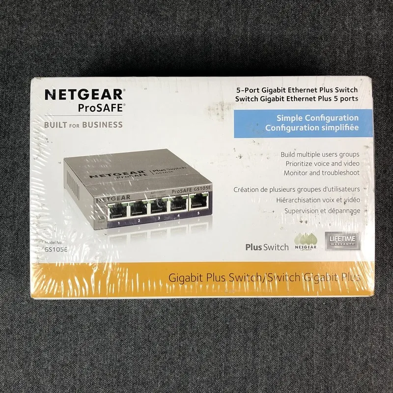 Коммутатор NETGEAR ProSAFE GS105E-200NAS 5 Port Gigabit Smart Managed Plus Switc