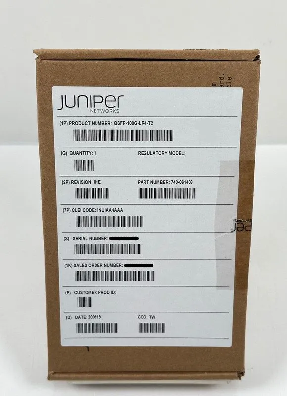 Трансивер Juniper QSFP-100G-LR4-T2 100GBASE-LR4 QSFP28 LR4 1310nm LC 10km SMF