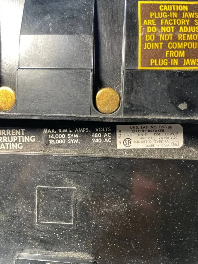 Автоматический выключатель Square D Circuit Breaker FA34050 50A 3-Pole 240/480V 