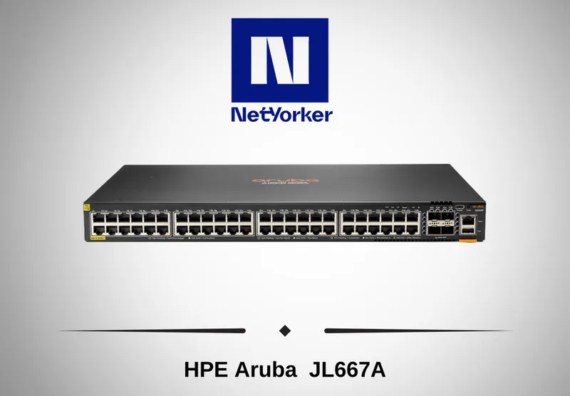 Коммутатор JL667A HPE Aruba 6300F 48-port 1GbE 4-port SFP56 Switch. HPE