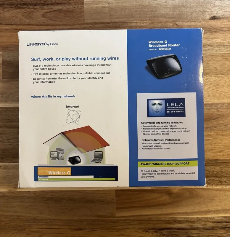 Маршрутизатор Linksys DIR-890L/R 54 Mbps 4-Port 10/100 Wireless G Router (WRT54G
