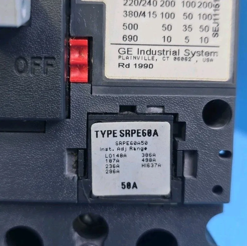 Автоматический выключатель GE SEPA34AT0060 60A 480V 3Pole Spectra RMS Circuit Br — фото лота 2
