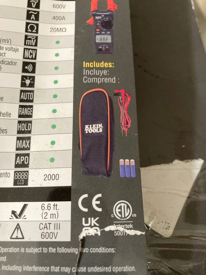 Тестер Klein Tools CL120KIT Clamp Meter Electrical Test Kit — фото лота 1