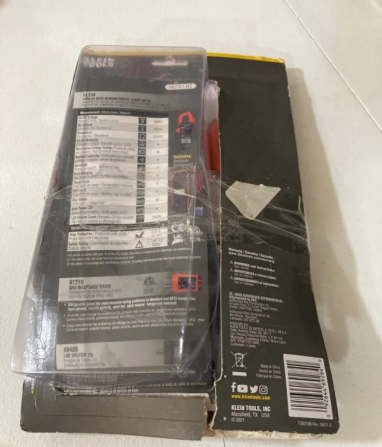 Тестер Klein Tools CL120KIT Clamp Meter Electrical Test Kit — фото лота 2