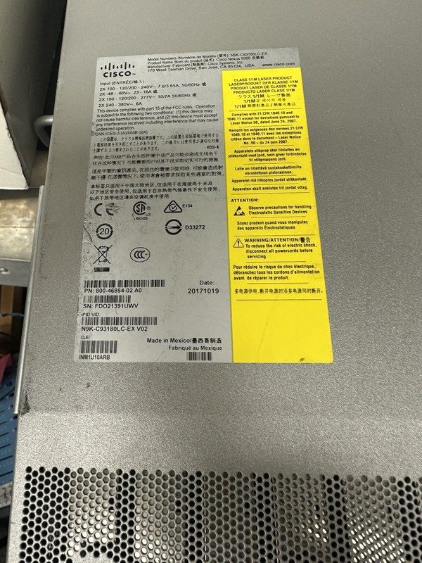 Коммутатор Cisco Systems N9K-C93180LC-EX Nexus 9K,Up to 32x 40/50G OR 18x100G