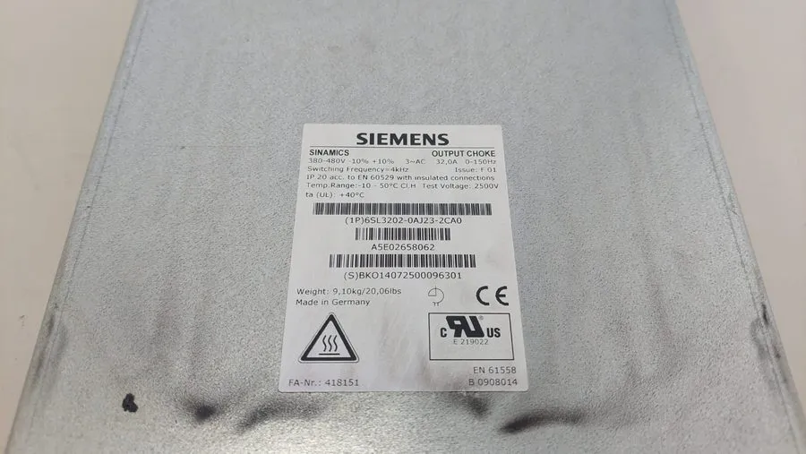 Частотный преобразователь Siemens Sinamics G120 Output Choke 6SL3202-0AJ23-2CA0  — фото лота 2