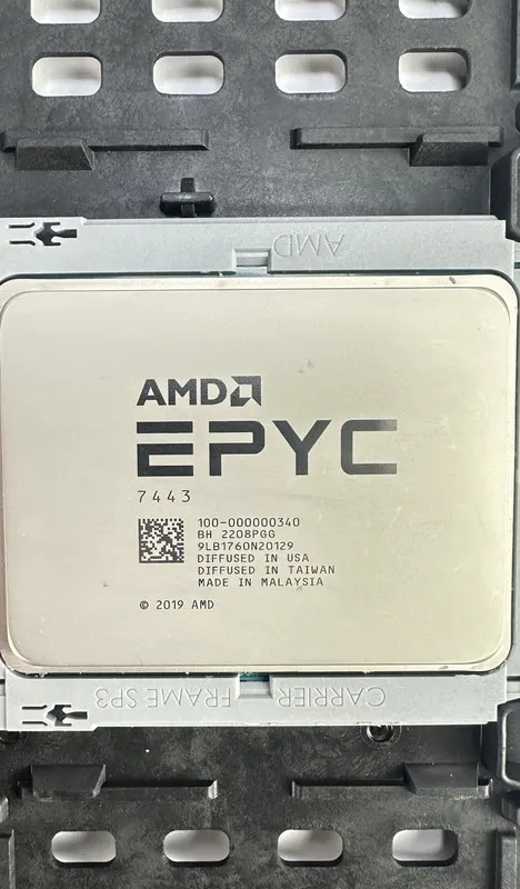 Процессор AMD EPYC 7443 24 Core 2.85GHz 200W CPU Unlocked 100-000000340 Milan 24