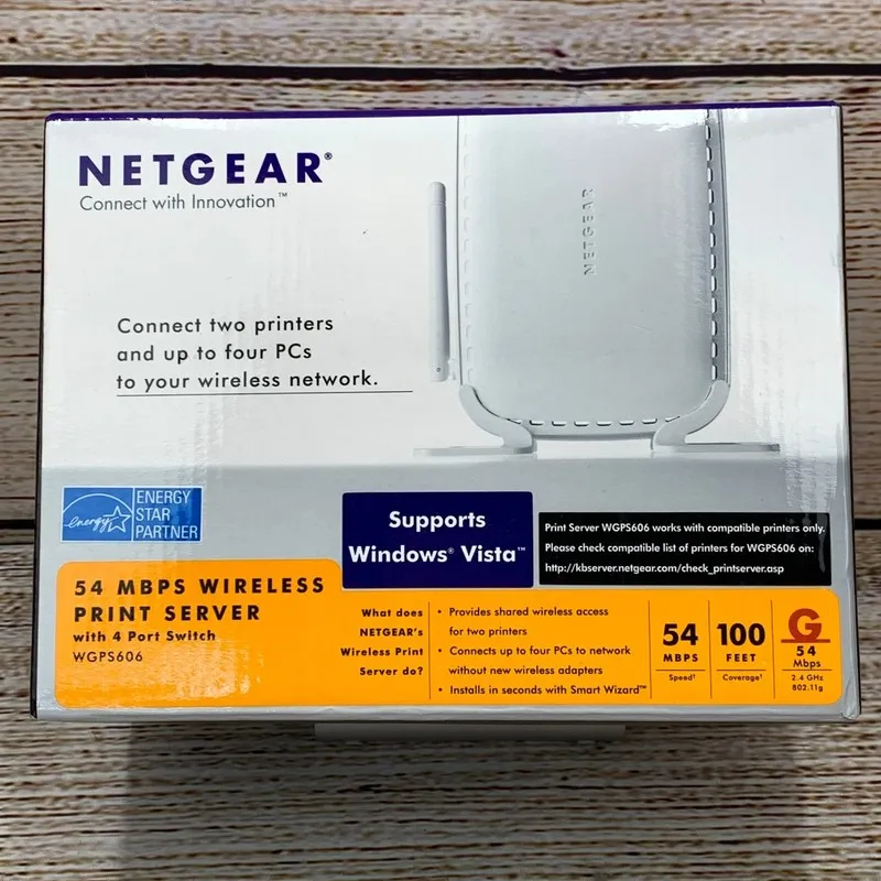 Оргтехника NETGEAR WGPS606 54 Mbps Wireless Print Server w/ 4-Port Switch