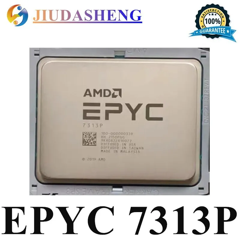 Процессор AMD epyc 7313p CPU processor 3.0-3.7ghz 16 core 128mb 155w sp3 (100-00