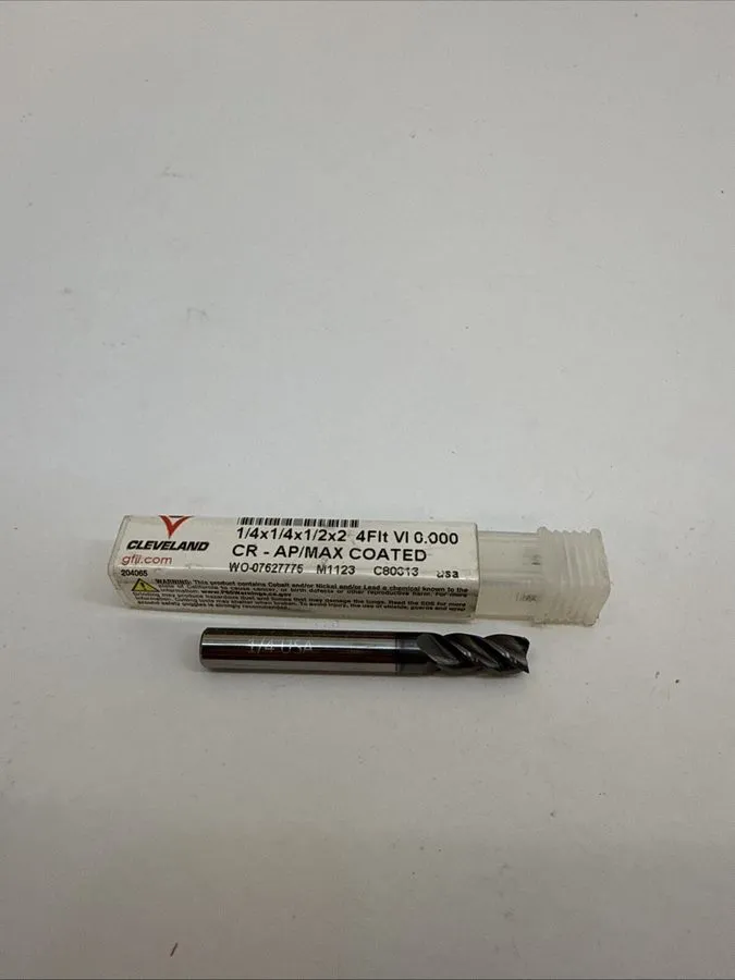 Режущий инструмент Cleveland C80310 4-Flute Ball Nose Gp End Mill Ctd Cem-De-4B- — фото лота 1