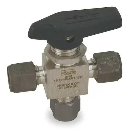 Клапан Parker 6Z-Mb6xpfa-Ssp 3/8" Compr Stainless Steel Mini Ball Valve 3-Way — фото лота 1