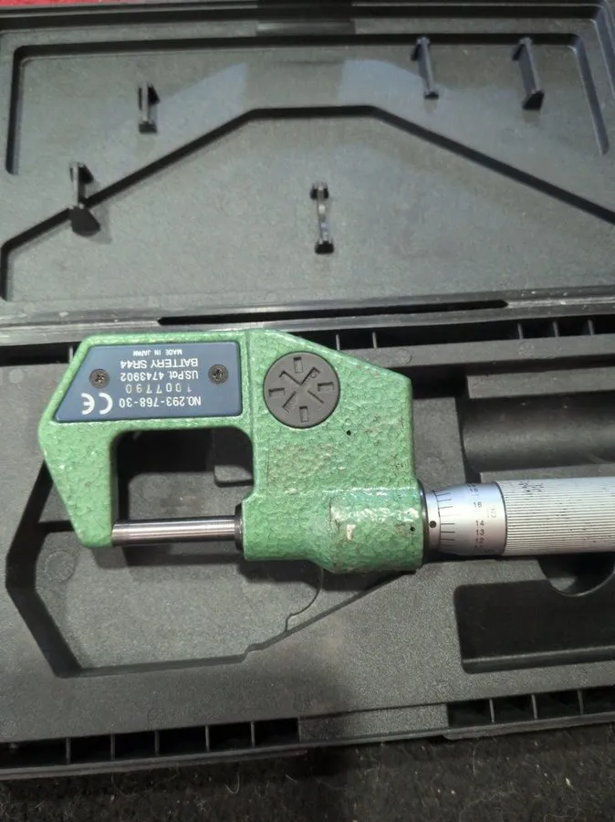 Микрометр Vintage Mitutoyo 0-1” Digital Micrometer No. 293-768-30 .00005” 0.001m — фото лота 1
