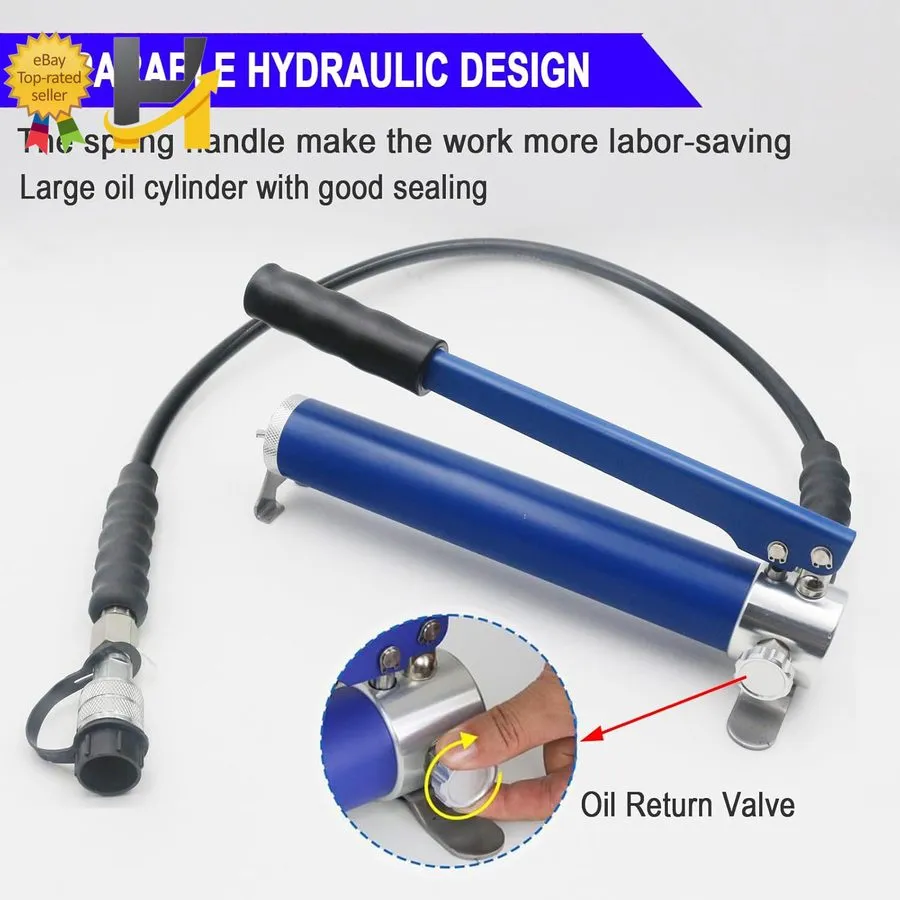Трубопроводная арматура IG-7842M Hydraulic A/C Hose Crimper Kit w/ Pump Barbed B — фото лота 2