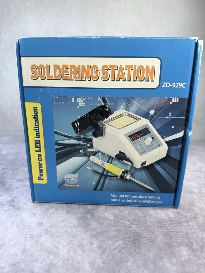 Паяльная станция ZD-929C Digital Soldering Station 48W 160-480°C Temperature Con — фото лота 1