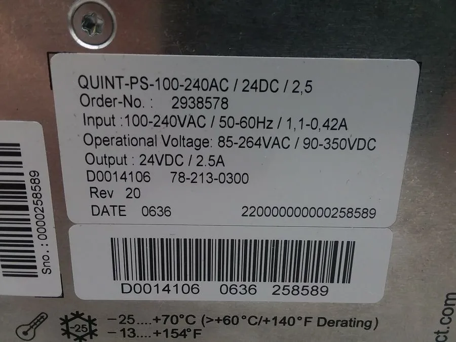 Блок питания PHOENIX CONTACT POWER SUPPLY QUINT-PS-100-240AC/24DC/2,5 / 2938578