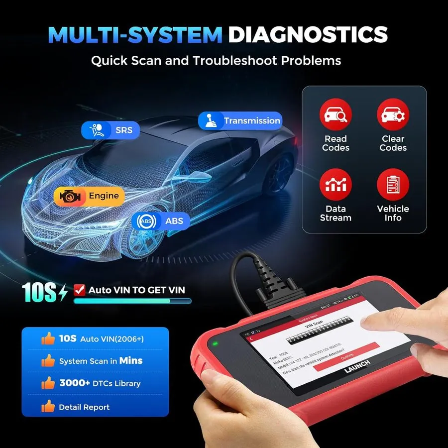 Диагностический сканер 2026 Launch CRP129E V2.0 Elite OBD2 Car Scanner Engine SR — фото лота 2
