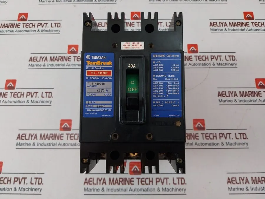 Автоматический выключатель TERASAKI TL-100F Tembreak Circuit Breaker 3 Pole AC69