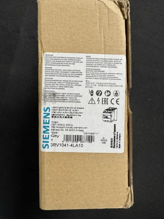 Автоматический выключатель Siemens 3RV1041-4LA10 Motor Protection Circuit Breake