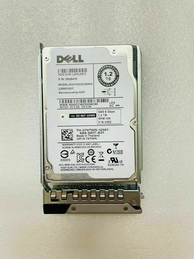 Жёсткий диск Dell 1.2TB 10K RPM SAS 12Gbps HDD 2.5 SFF Hard Drive with 14G/15G t