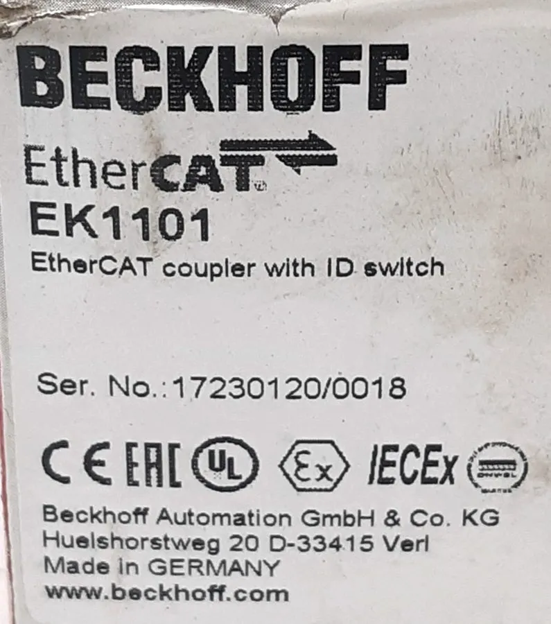 Шлюз полевой шины Beckhoff EK1101 EtherCAT Coupler