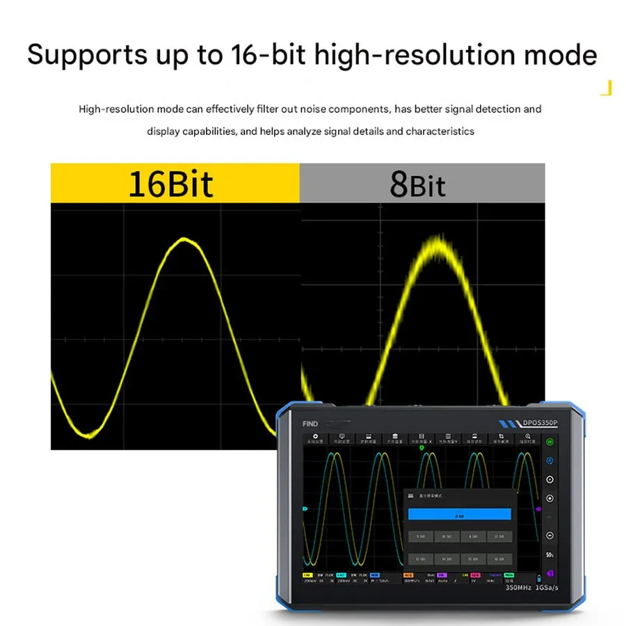 Осциллограф FNIRSI DPOS350P 4-In-1 350Mhz Digital Oscilloscope 2 Channel, 1 Gsa/ — фото лота 2