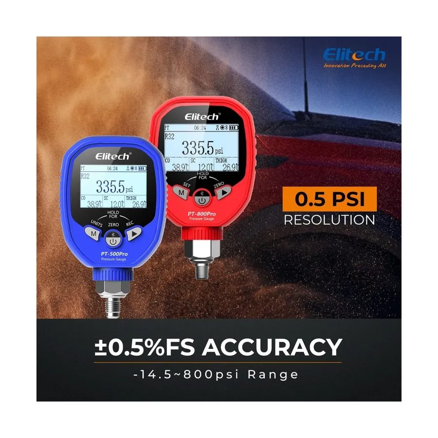 Манометрический коллектор Elitech PT-500/800Pro Wireless Digital Manifold Gauge