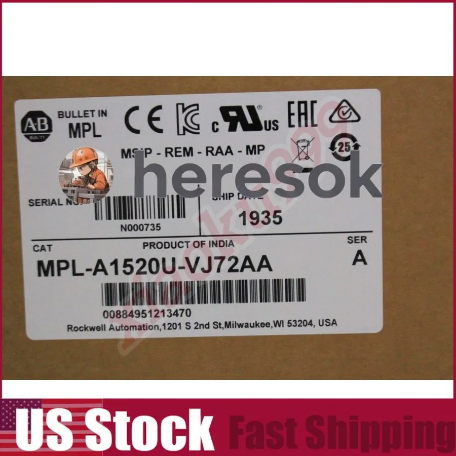 Серводвигатель Allen Bradley MPL-A1520U-VJ72AA MPL Series Servo Motor