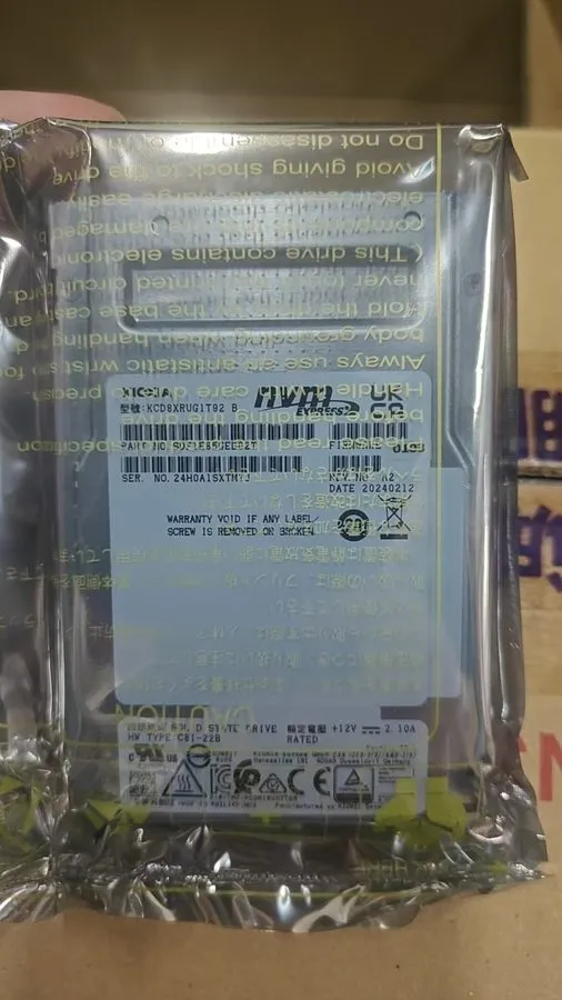 SSD-накопитель KIOXIA KCD8XRUG1T92 1.92TB 2.5 in NVMe SSD Solid State Drives