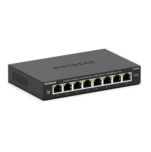 Коммутатор 8-Port Gigabit Ethernet Easy Smart Managed Essentials Switch (GS308E)
