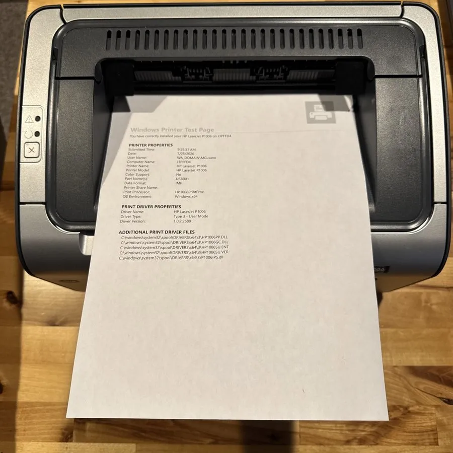 Лазерный принтер HP LaserJet P1006 Laser Printer in Great shape/ Low Page count