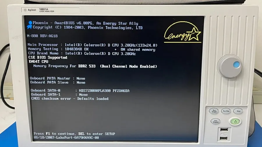 Логический анализатор Agilent HP Keysight 16801A Ptable 34 Channel Logic Analyze
