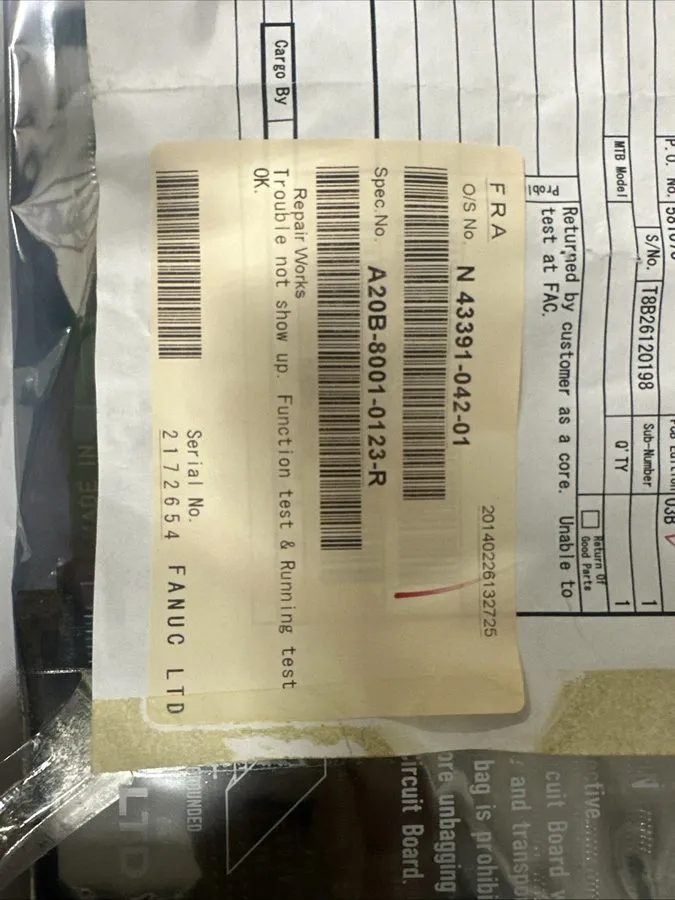 Плата ЧПУ FANUC A20B-8001-0123 AB RIO + ETHERNET 1.