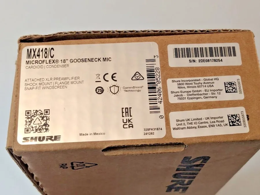 Маршрутизатор Shure Microflex MX418/C Condenser 150 Gooseneck Microphone w196 — фото лота 4