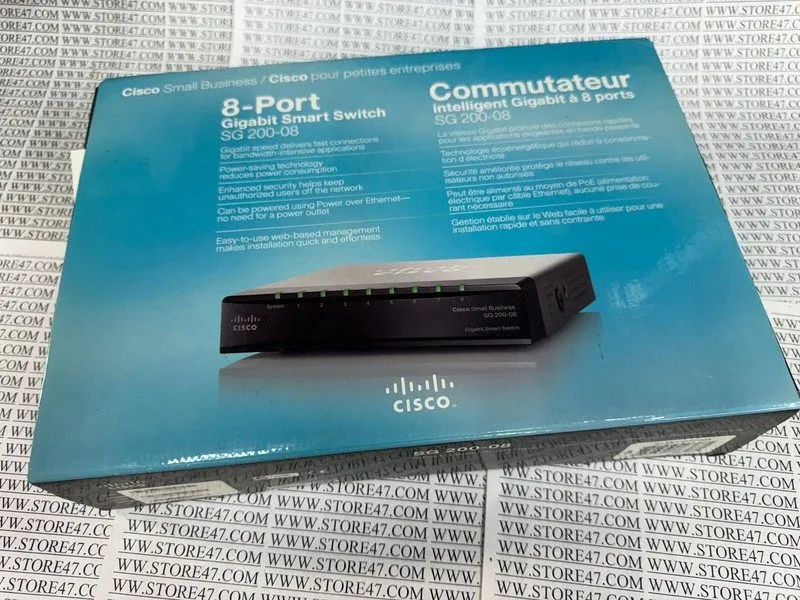 Коммутатор Cisco Small Business 8 Port Gigabit Smart Switch SG200-08