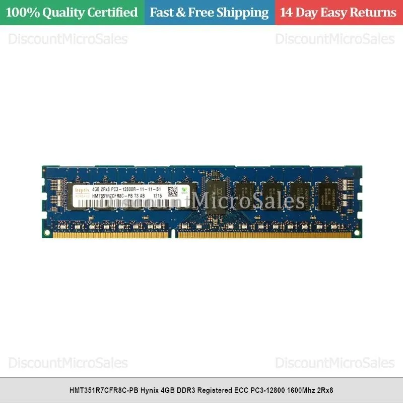 Модуль памяти X4GB Hynix 2Rx8 DDR3-1600 PC3-12800R REG ECC HMT351R7CFR8C-PB