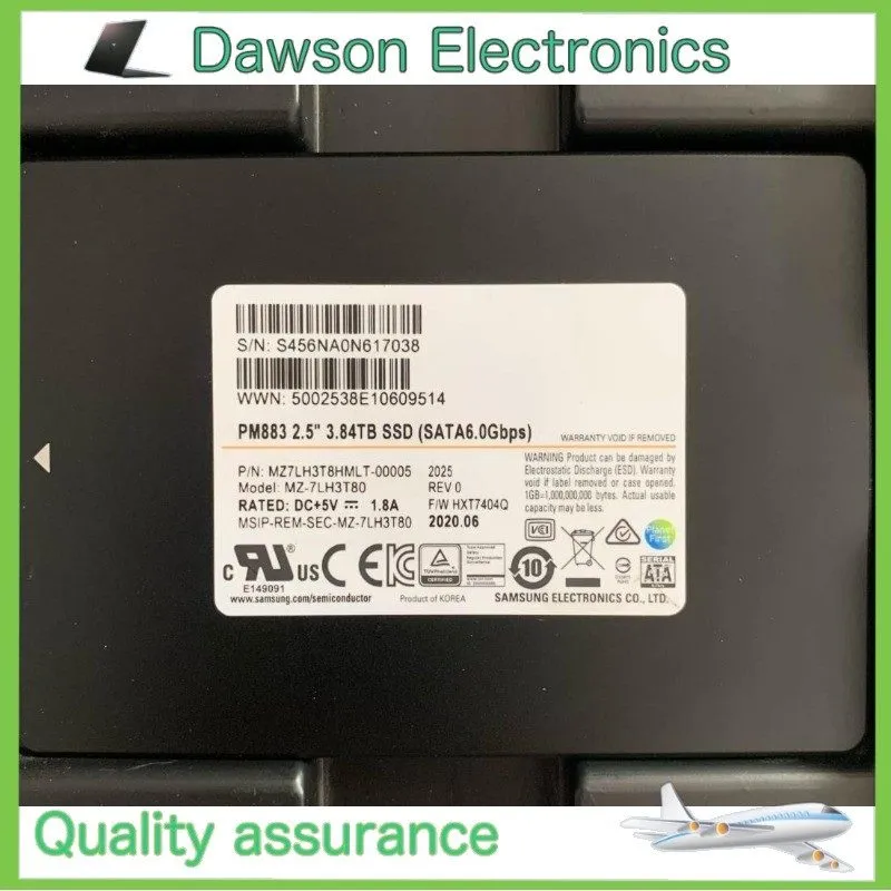 SSD-накопитель Samsung PM883 3.84TB SSD 2.5" SATA 3.0 6Gbps MZLH3T8HMLT-00005