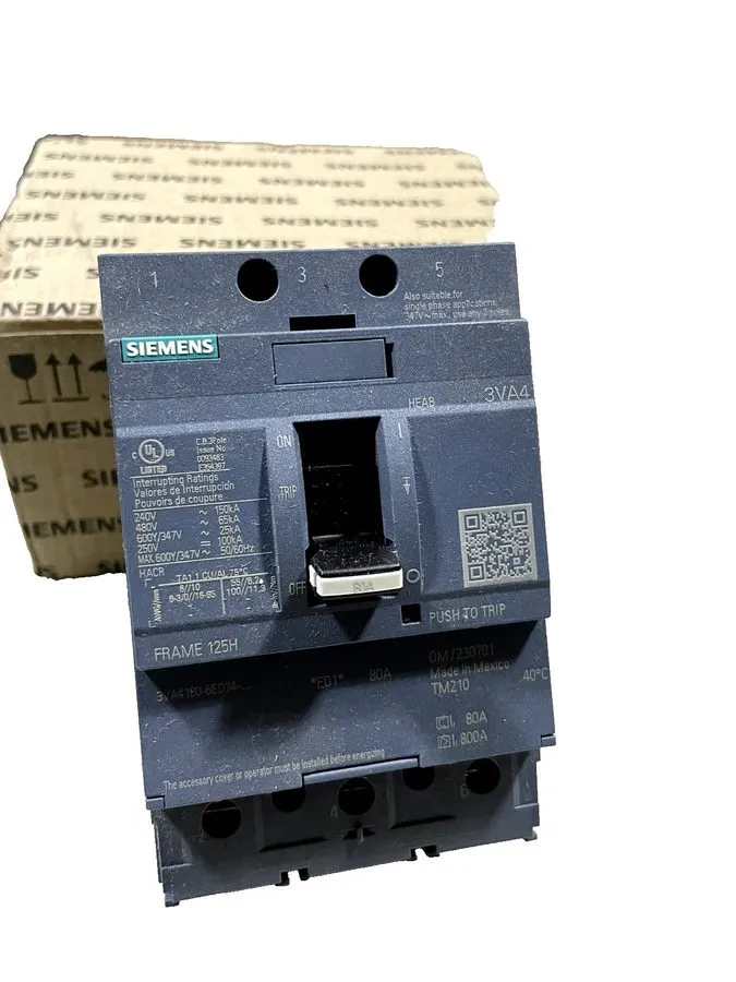 Автоматический выключатель SIEMENS 3VA4180-6ED34-0AA0 Molded Case Circuit Breake — фото лота 1