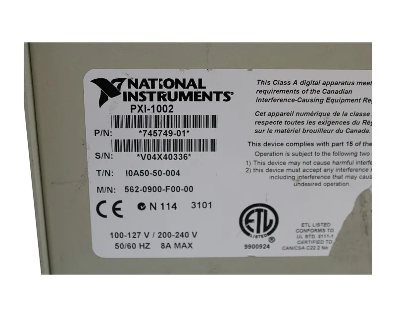 Шасси NATIONAL INSTRUMENTS PXI-1002 COMPACTPCI 4SLOT CHASSIS -F00-00