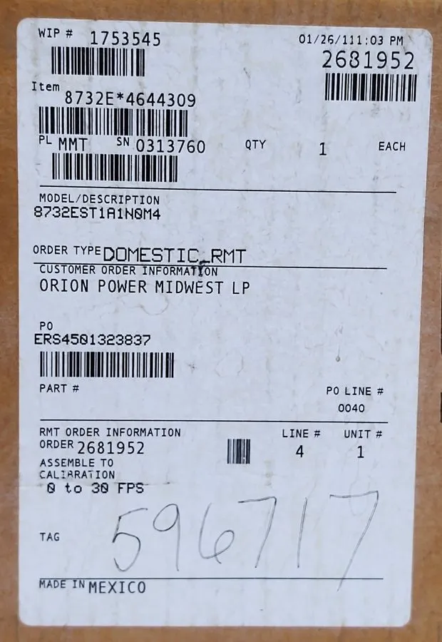 Датчик Emerson 8732EST1A1N0M4 Rosemount Magnetic Flow Meter