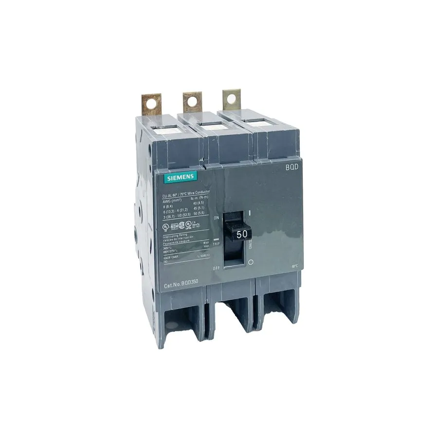 Автоматический выключатель SIEMENS BQD350 50 Amp 3Pole 480V Bolt-On Circuit Brea