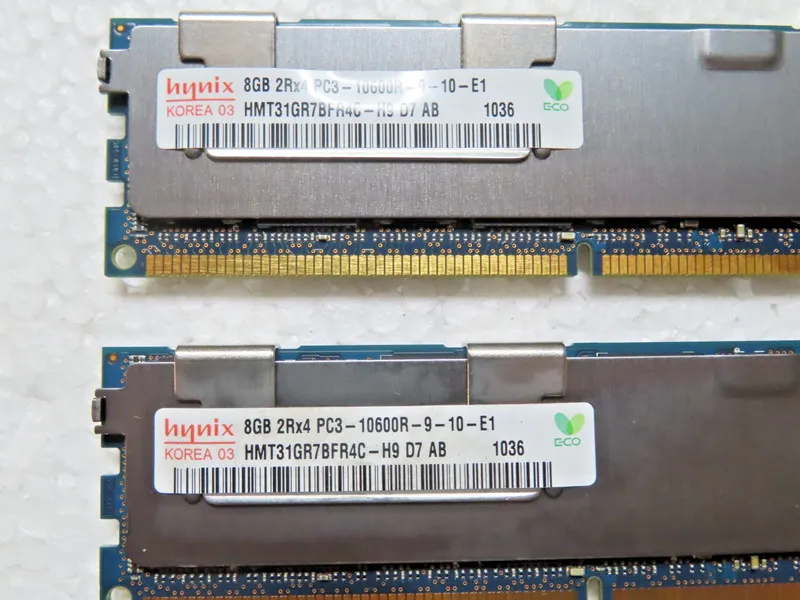 Модуль памяти LOT 10 Hynix 8GB PC3 10600R DDR3 2RX4 Server RAM (HMT31GR7BFR4C-H9
