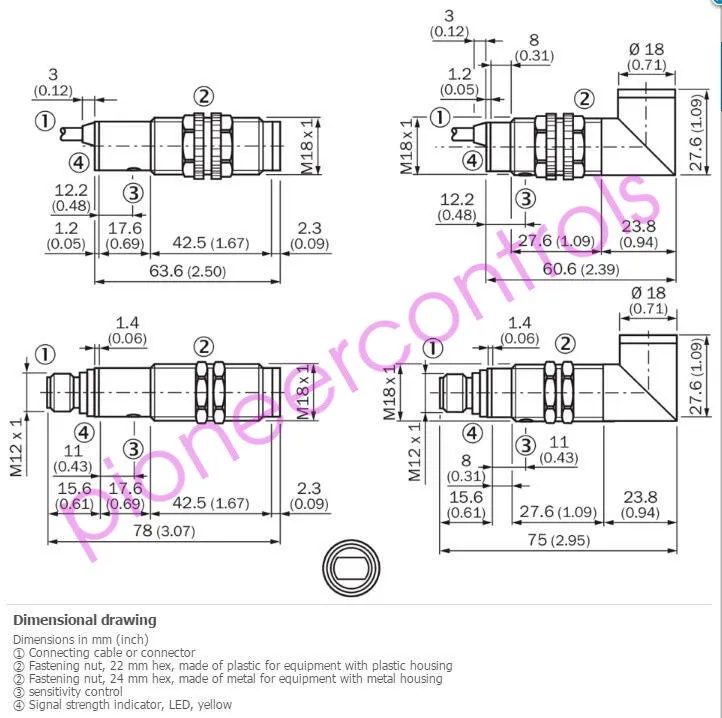 Датчик приближения SICK VTF18-4N1340 Photoelectric proximity sensor NPN