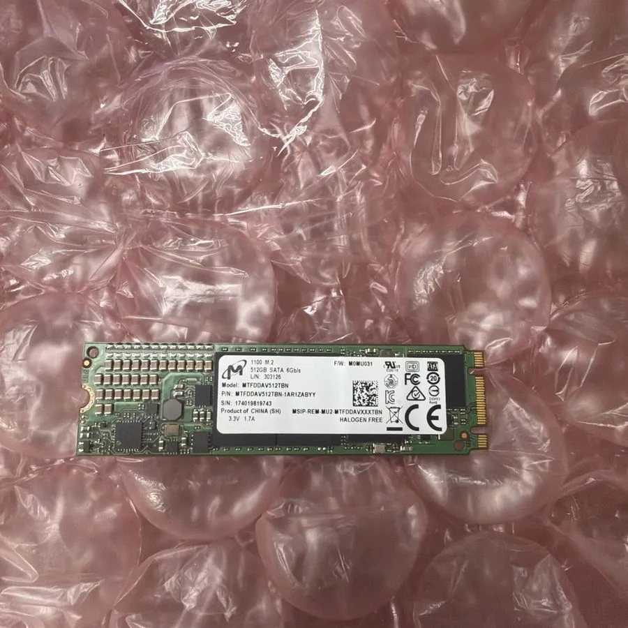SSD-накопитель Micron 1100 512GB M.2 SATA III Internal SSD Green PCB MTFDDAV512T