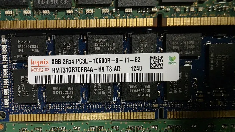 Модуль памяти Hynix 8GB 2Rx4 PC3-10600R DDR3 ECC Server RAM HMT31GR7CFR4A-H9