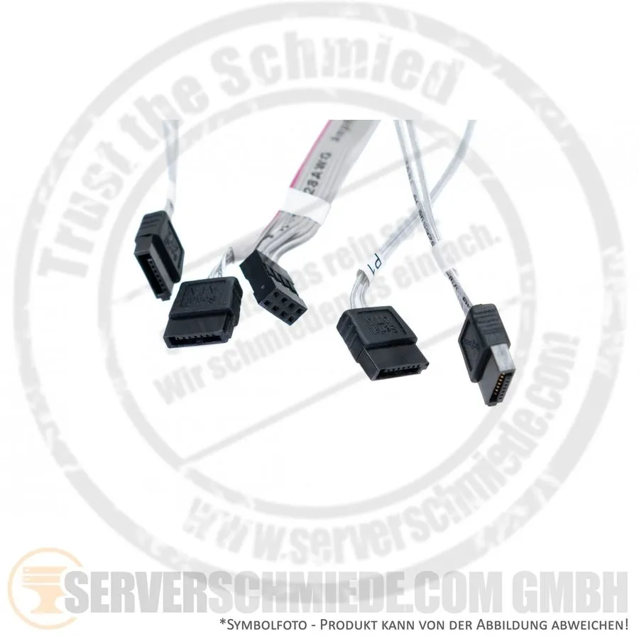 Кабель Supermicro CBL-0278L 34/44/54/64cm SFF-8087 to 4x SATA right angle + side