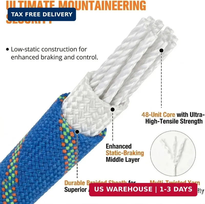 Складское оборудование Double Braided Arborist Rigging Rope, 1/2" X 200 Ft Stren
