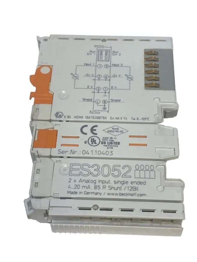 IIoT-устройство Beckhoff ES3052 EtherCAT Terminal 2 Channel Analog Input 2 Chann — фото лота 1