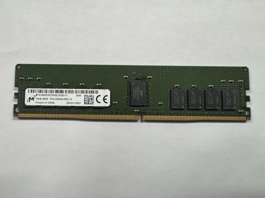 Модуль памяти Micron 16GB 2Rx8 PC4-3200AA DDR4 MTA18ASF2G72PDZ-3G2E1TI ECC